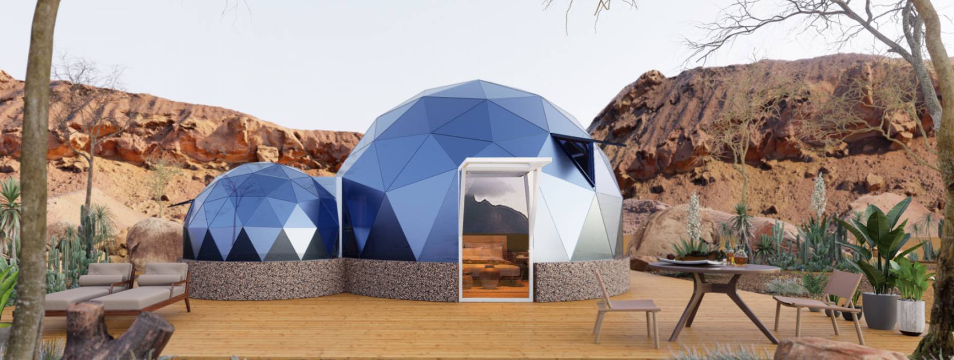 蔡甸区球形智能光伏玻璃星空房